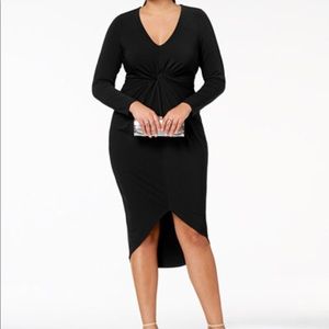 Soprano Trendy Plus Twist Front Body Con Dress